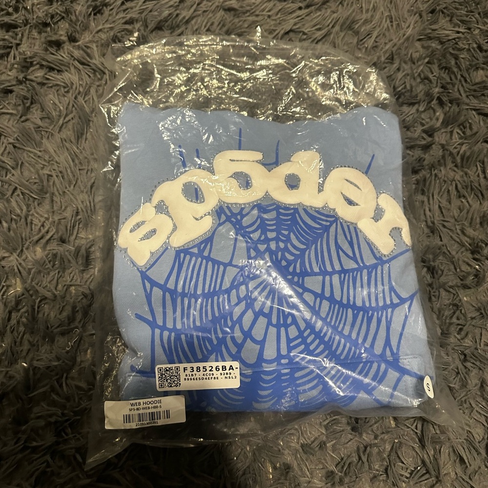 Sky blue Sp5der hoodie